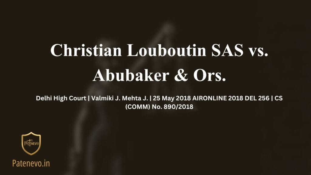 Christian Louboutin SAS vs. Abubaker & Ors.