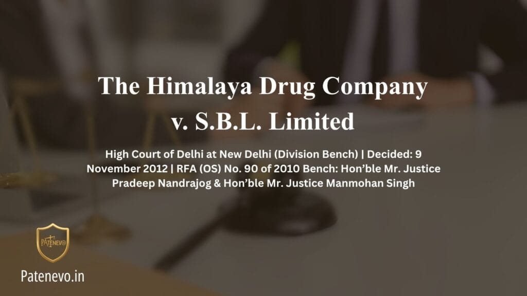 The Himalaya Drug Company v. S.B.L. Limited